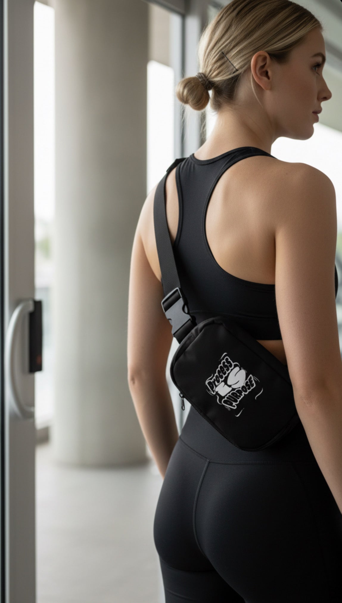 Process is Purpose Crossbody Bag (Black)