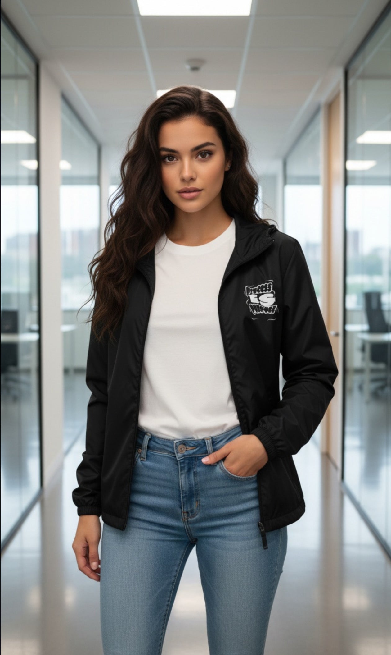 Process is Purpose Windbreaker (black)(Unisex)