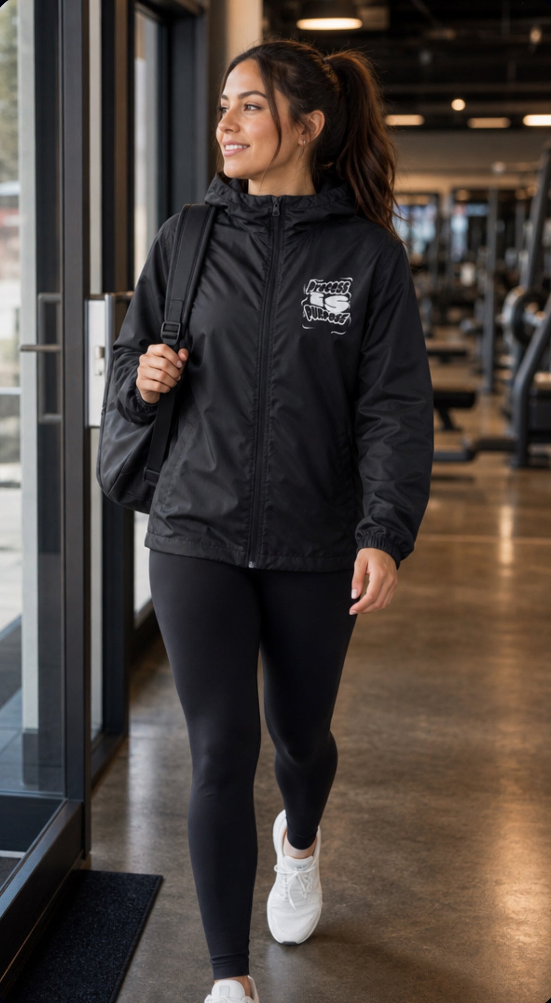 Process is Purpose Windbreaker (black)(Unisex)