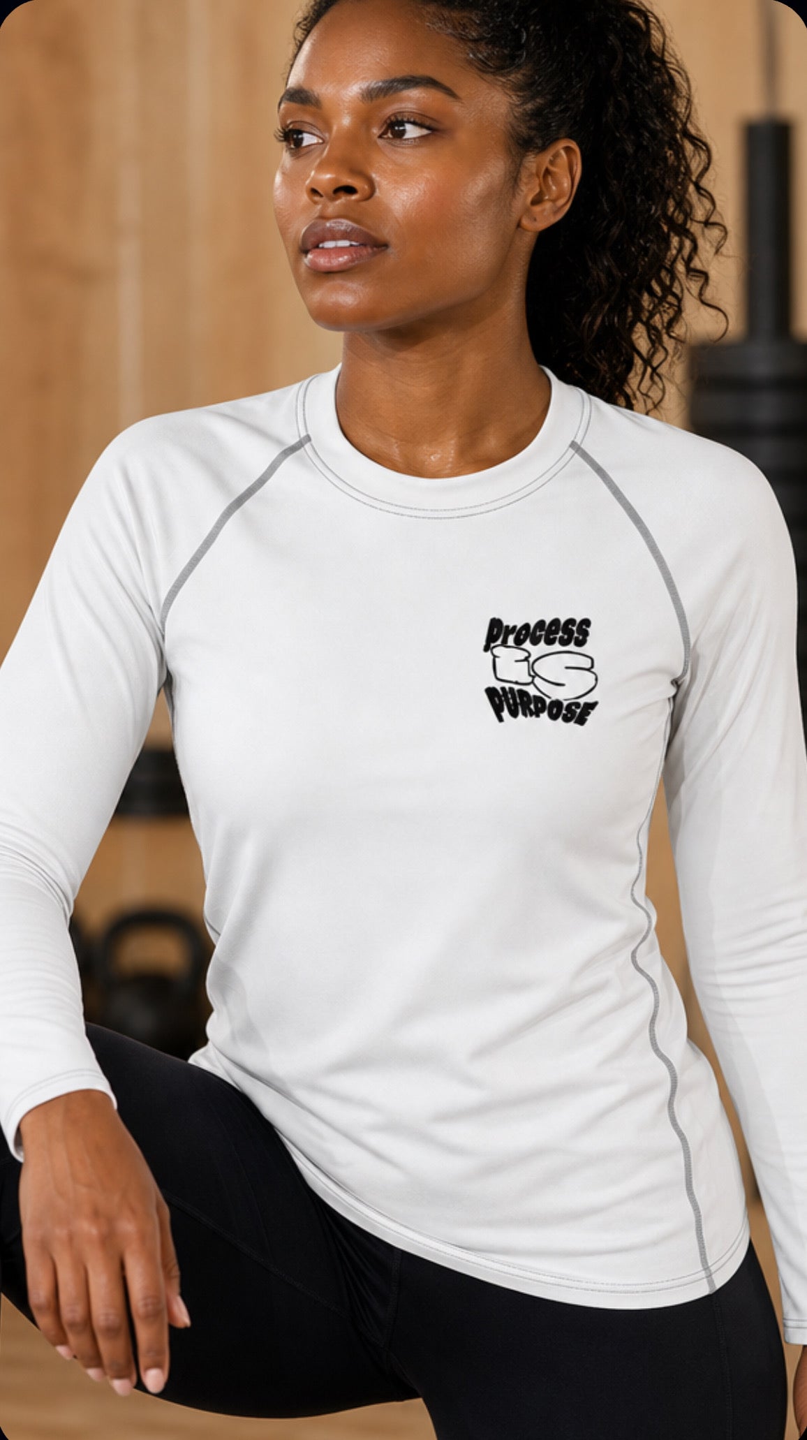 Process is Purpose woman’s long sleeve (White)