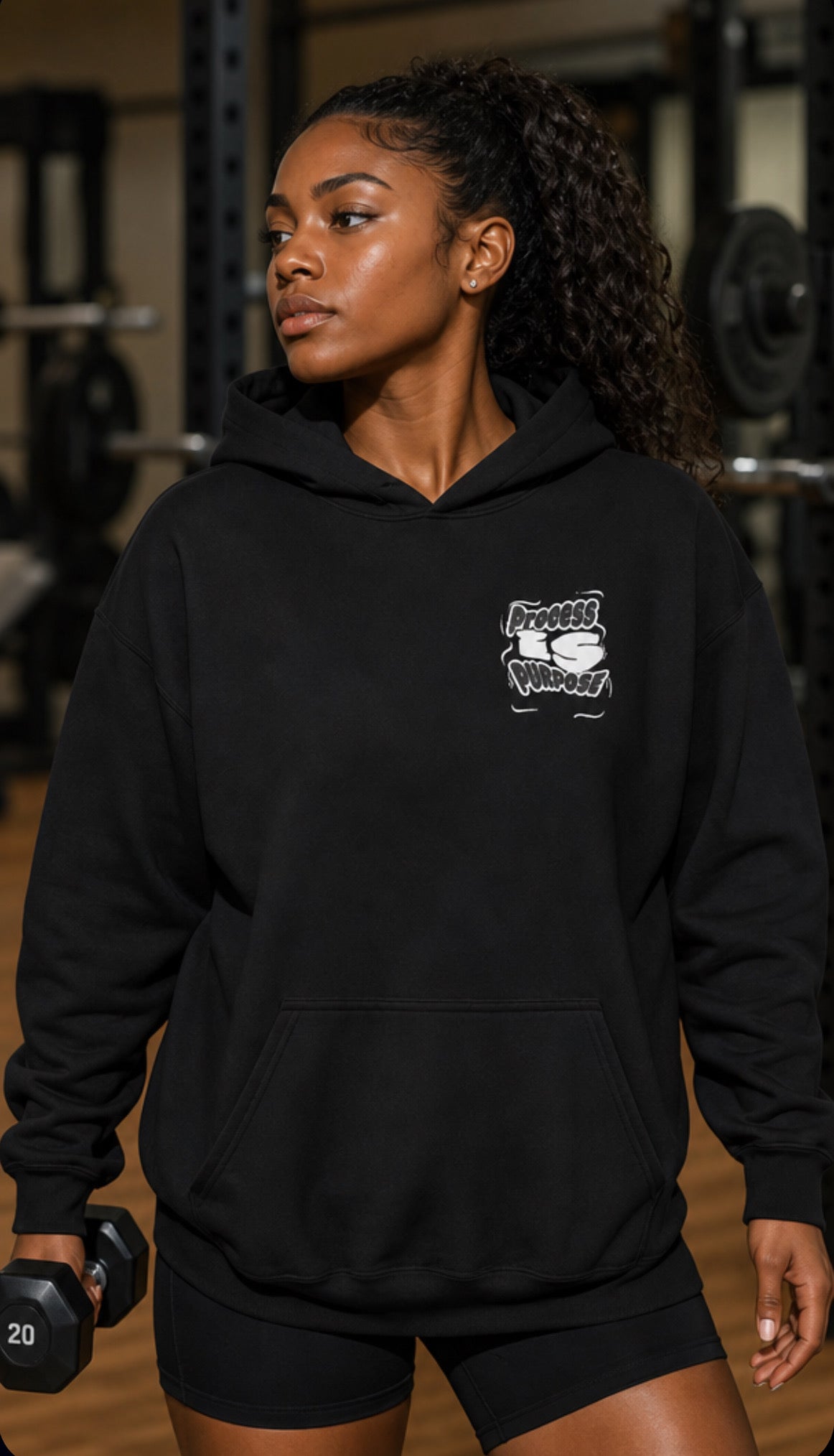 Process is Purpose Hoodie (Black)(Unisex)