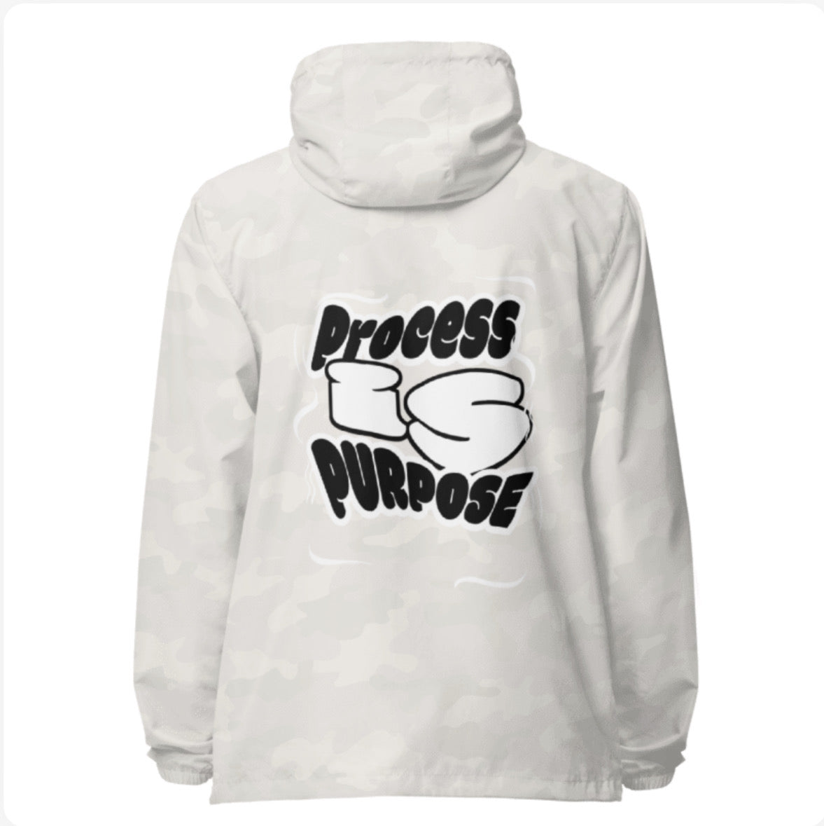 Process is Purpose Windbreaker (White camo) (Unisex)