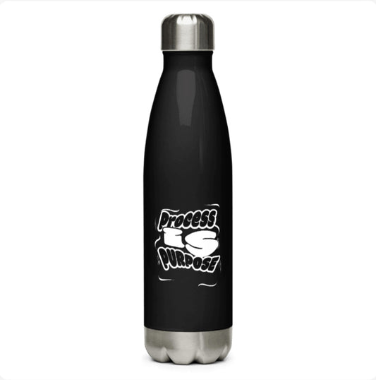 Process is Purpose Workout water bottle (Black)