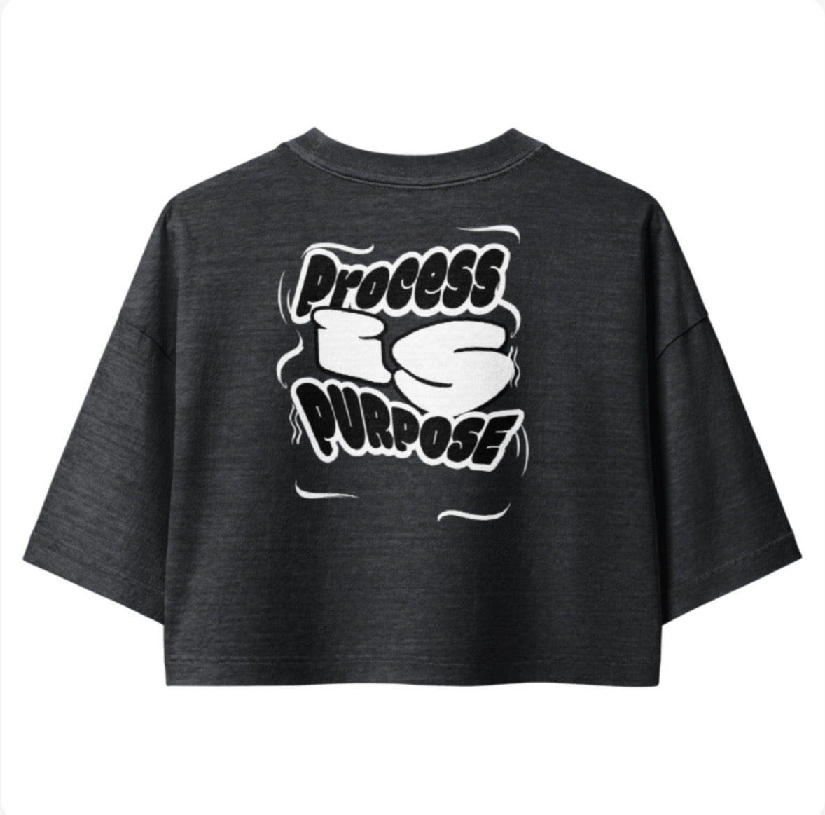 Process is Purpose cropped Tee (Black)