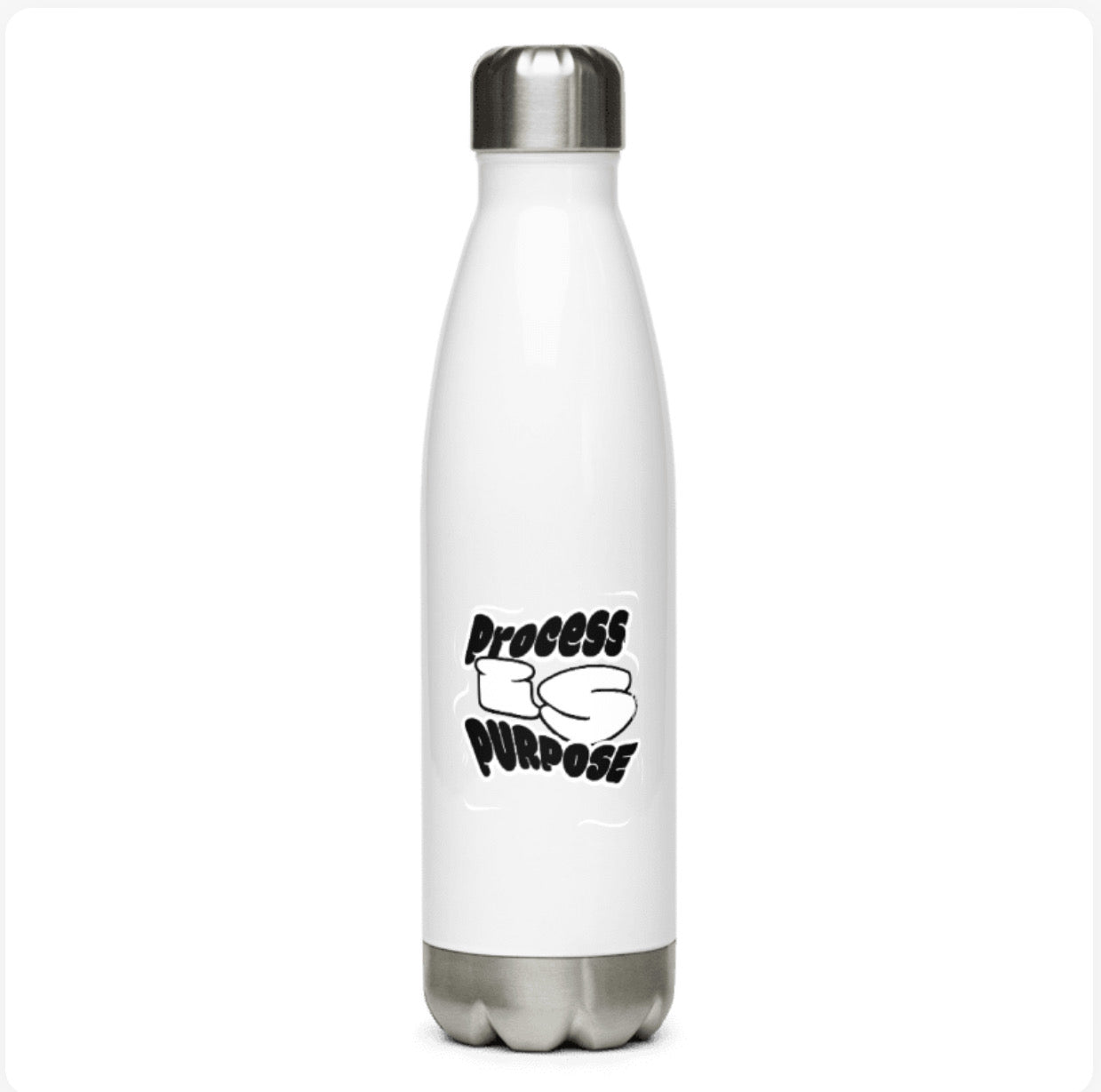 Process is Purpose Workout water bottle (White)