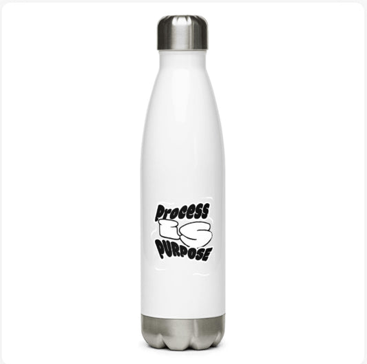 Process is Purpose Workout water bottle (White)