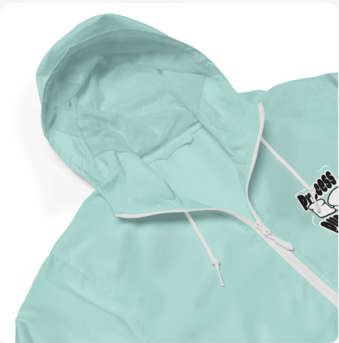 Process is Purpose Windbreaker (Aqua) (Unisex)