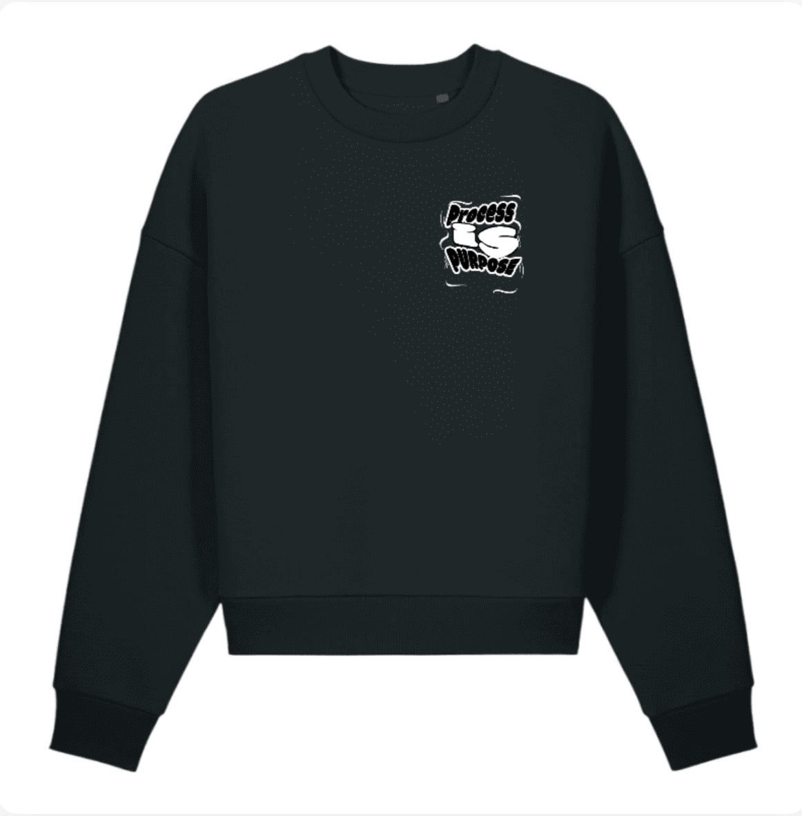 Process is Purpose Heavy Weight Sweatshirt (Black) (Unisex)