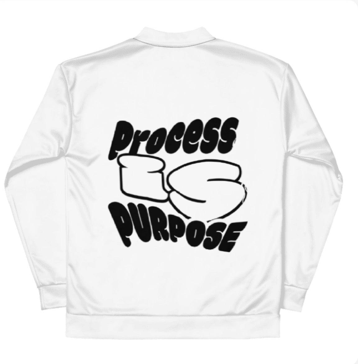 Process is Purpose Bomber jacket (White) (Unisex)