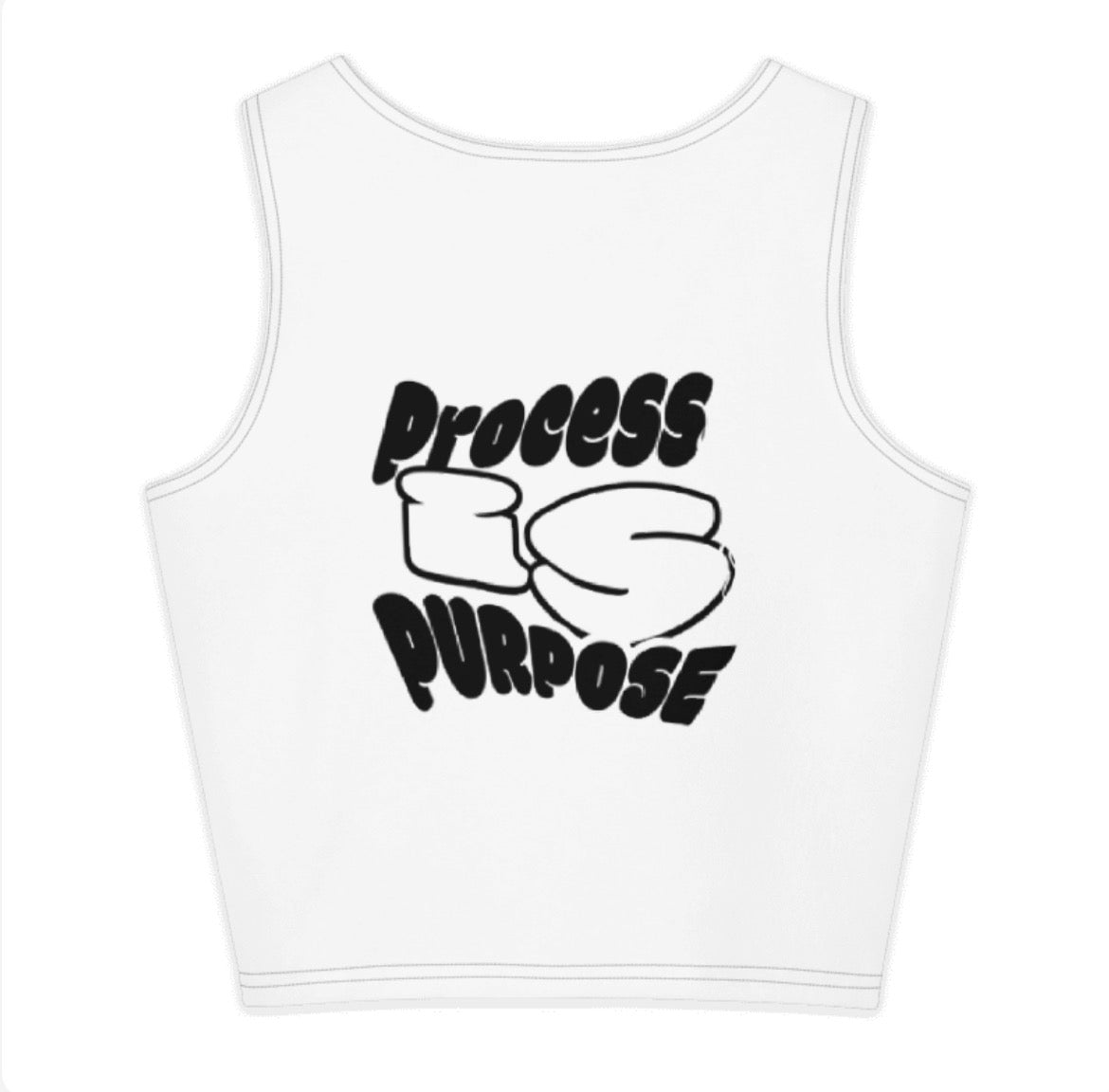 Process is Purpose woman’s Cotton Crop top (White)