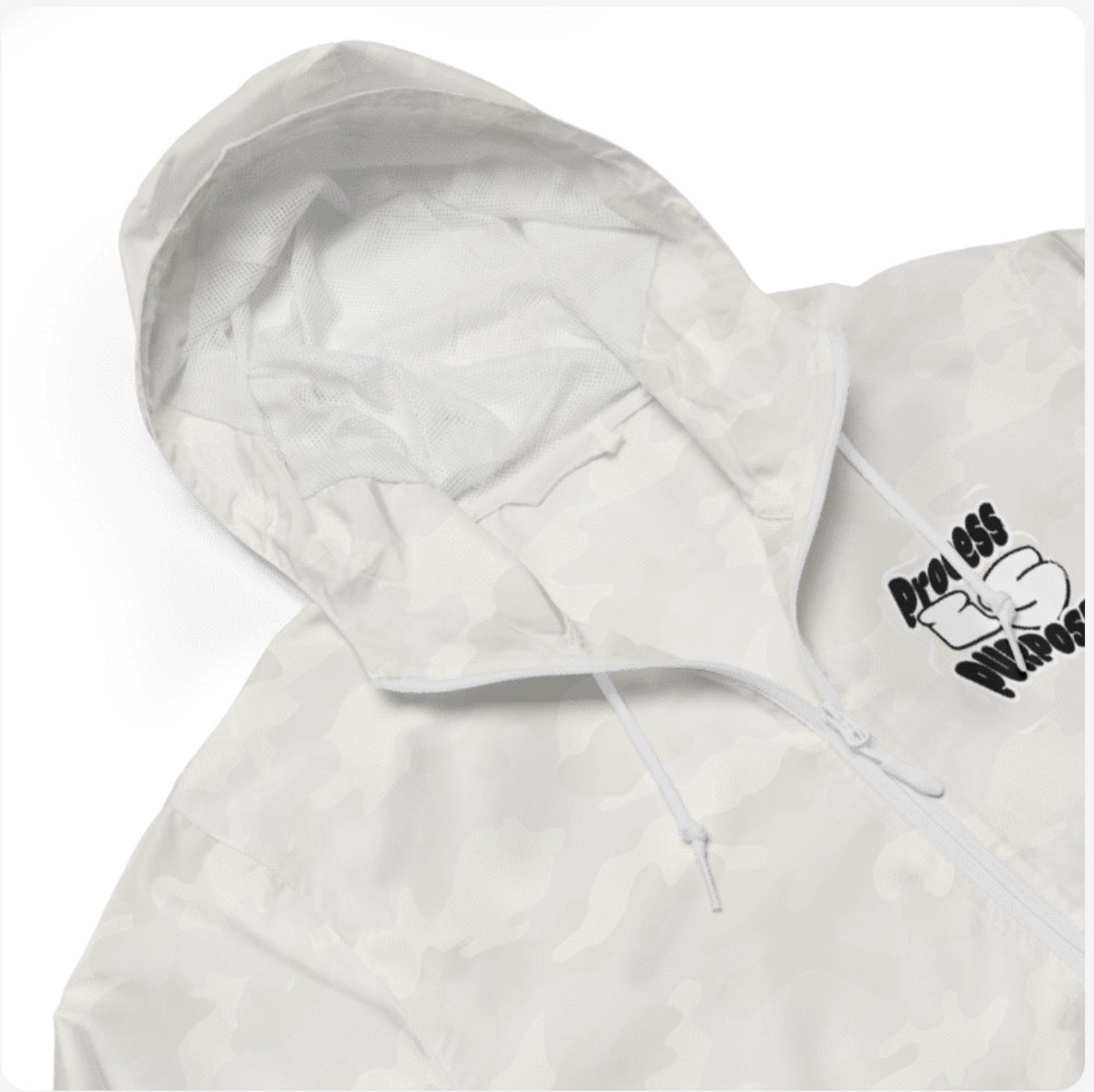 Process is Purpose Windbreaker (White camo) (Unisex)
