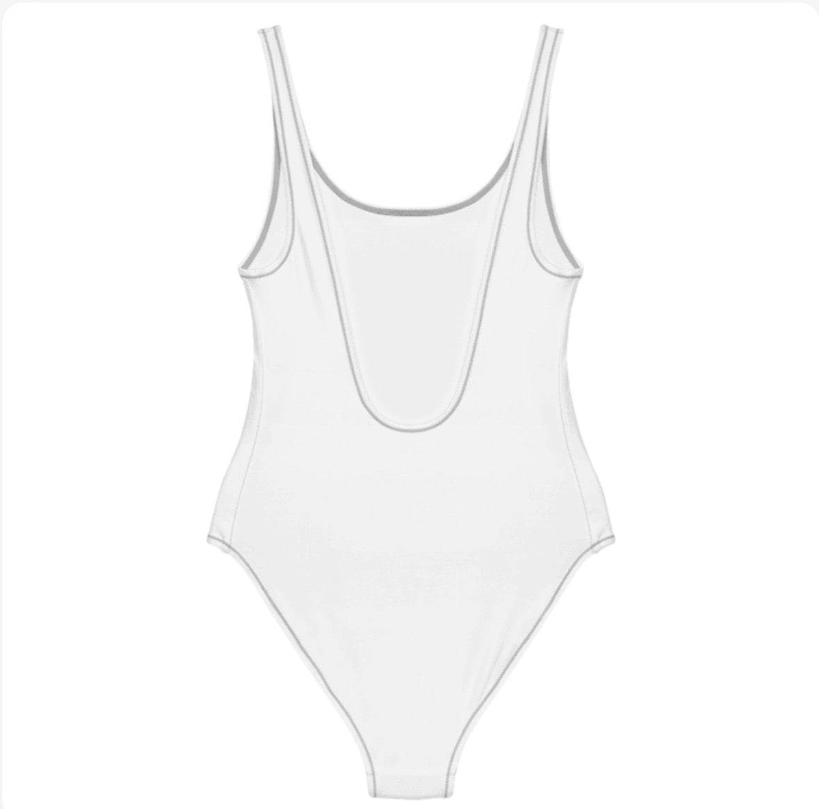 Process is Purpose One piece bathing suit (White)