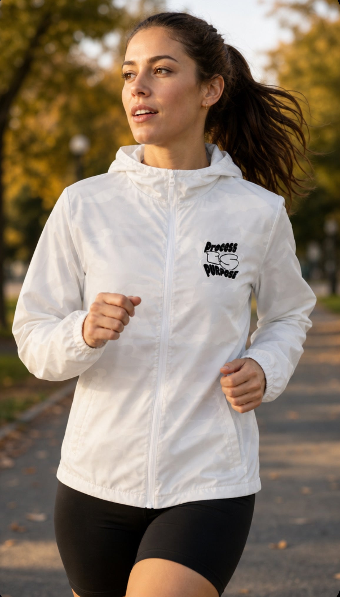 Process is Purpose Windbreaker (White camo) (Unisex)