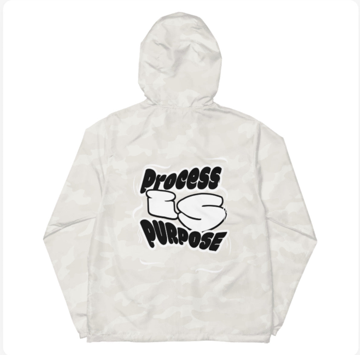 Process is Purpose Windbreaker (White camo) (Unisex)