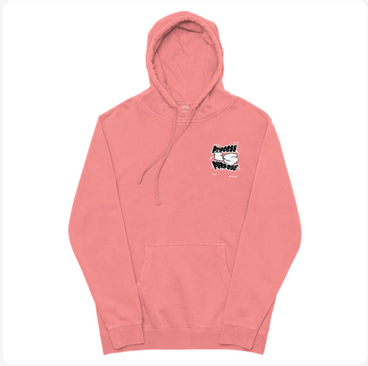 Process is Purpose Pigment dyed hoodie (Pigment pink) (Unisex)