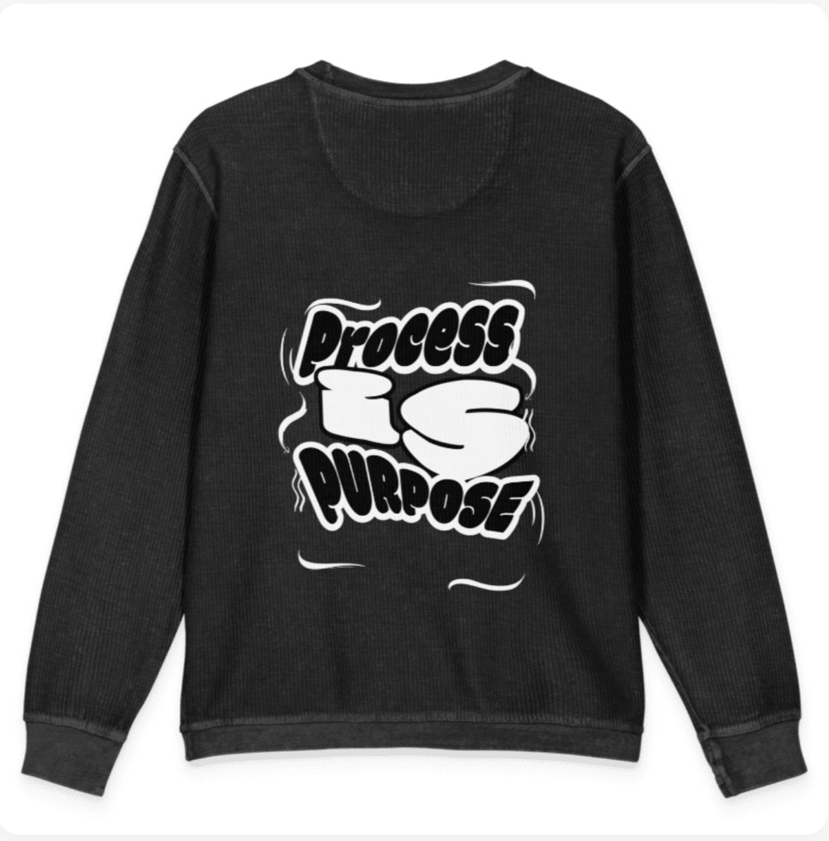 Process is Purpose cord sweatshirt (Black)