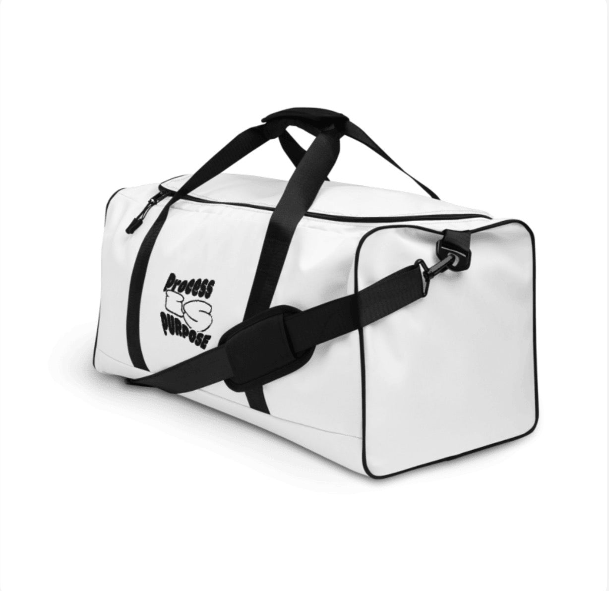 Process is Purpose Gym duffle bag (white)
