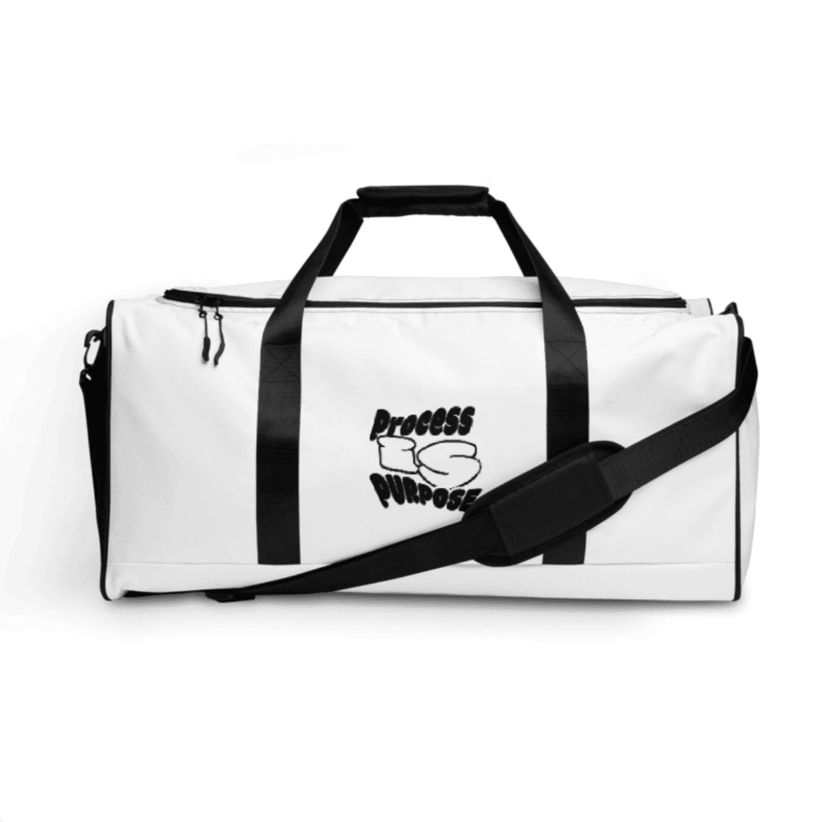 Process is Purpose Gym duffle bag (white)