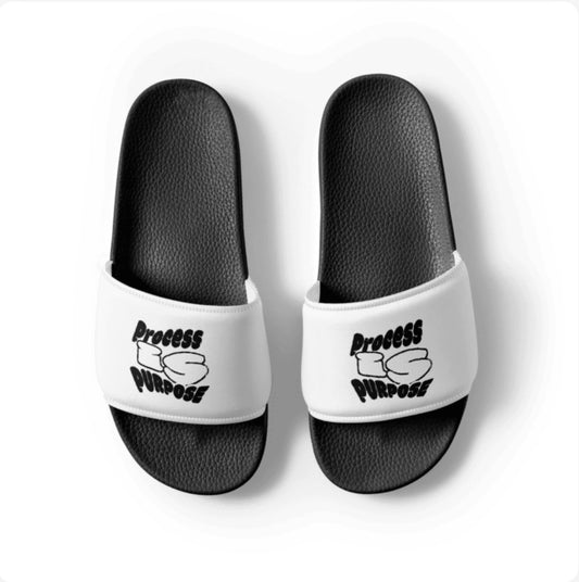 Process is Purpose Slide women’s (White)