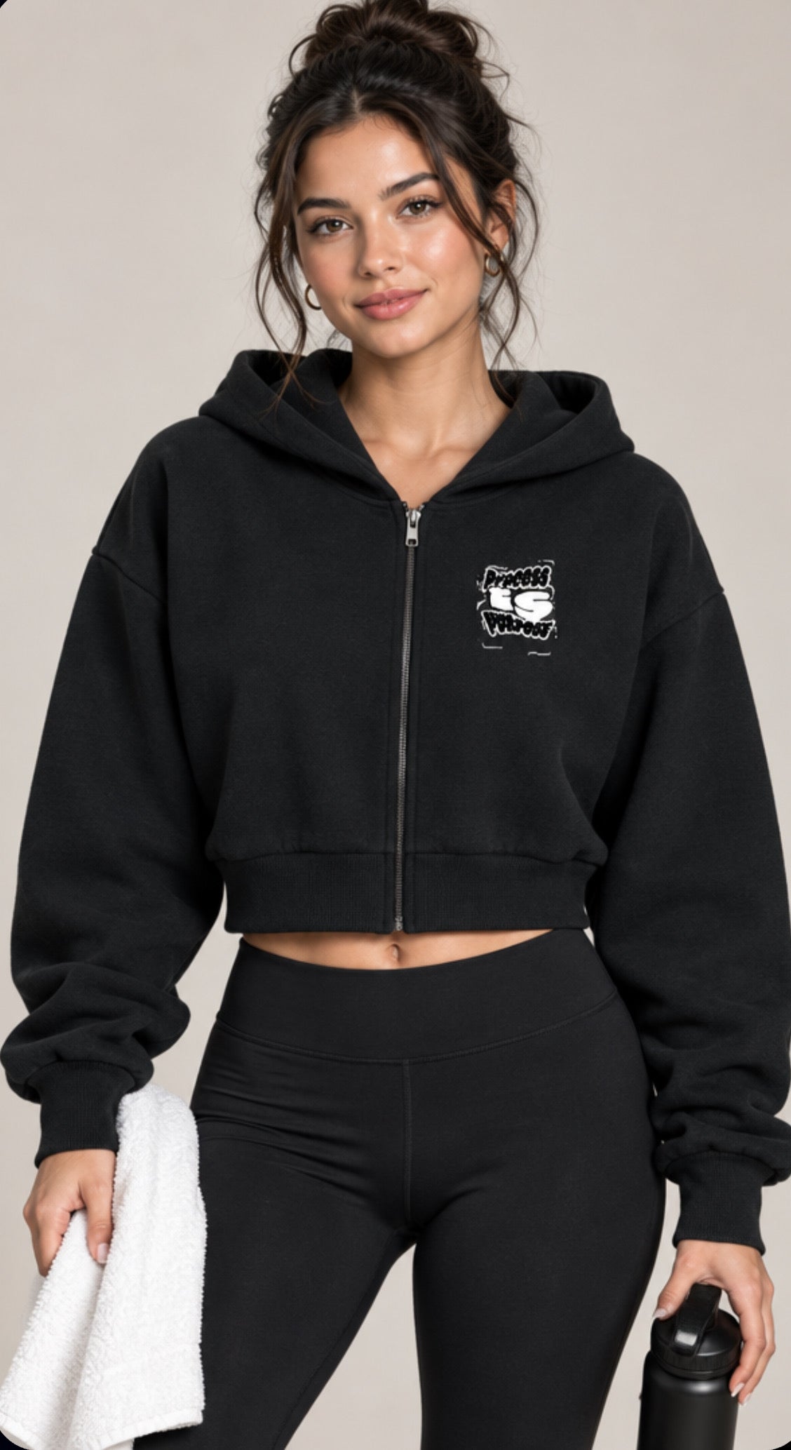 Process is Purpose Woman’s Heavy Weight Hoodie (Black)