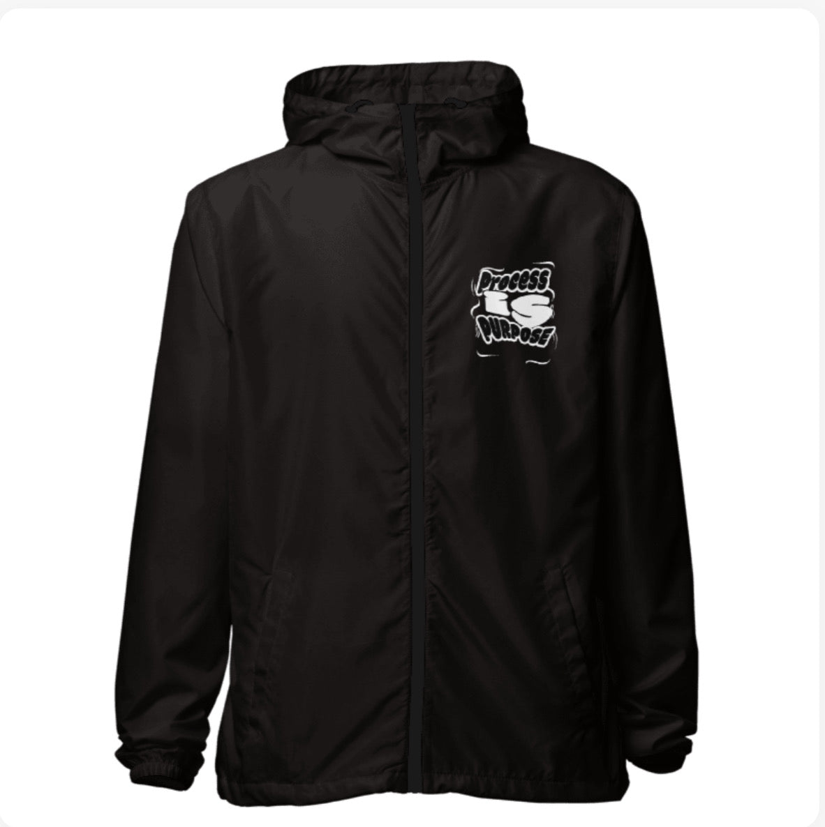 Process is Purpose Windbreaker (black)(Unisex)