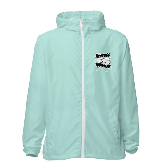 Process is Purpose Windbreaker (Aqua) (Unisex)