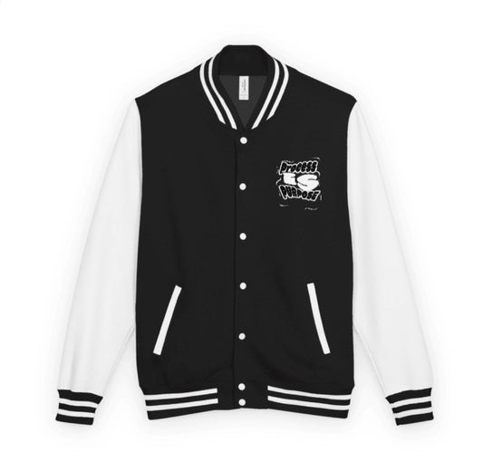 Process is Purpose Letterman Jacket  (black)(Unisex)