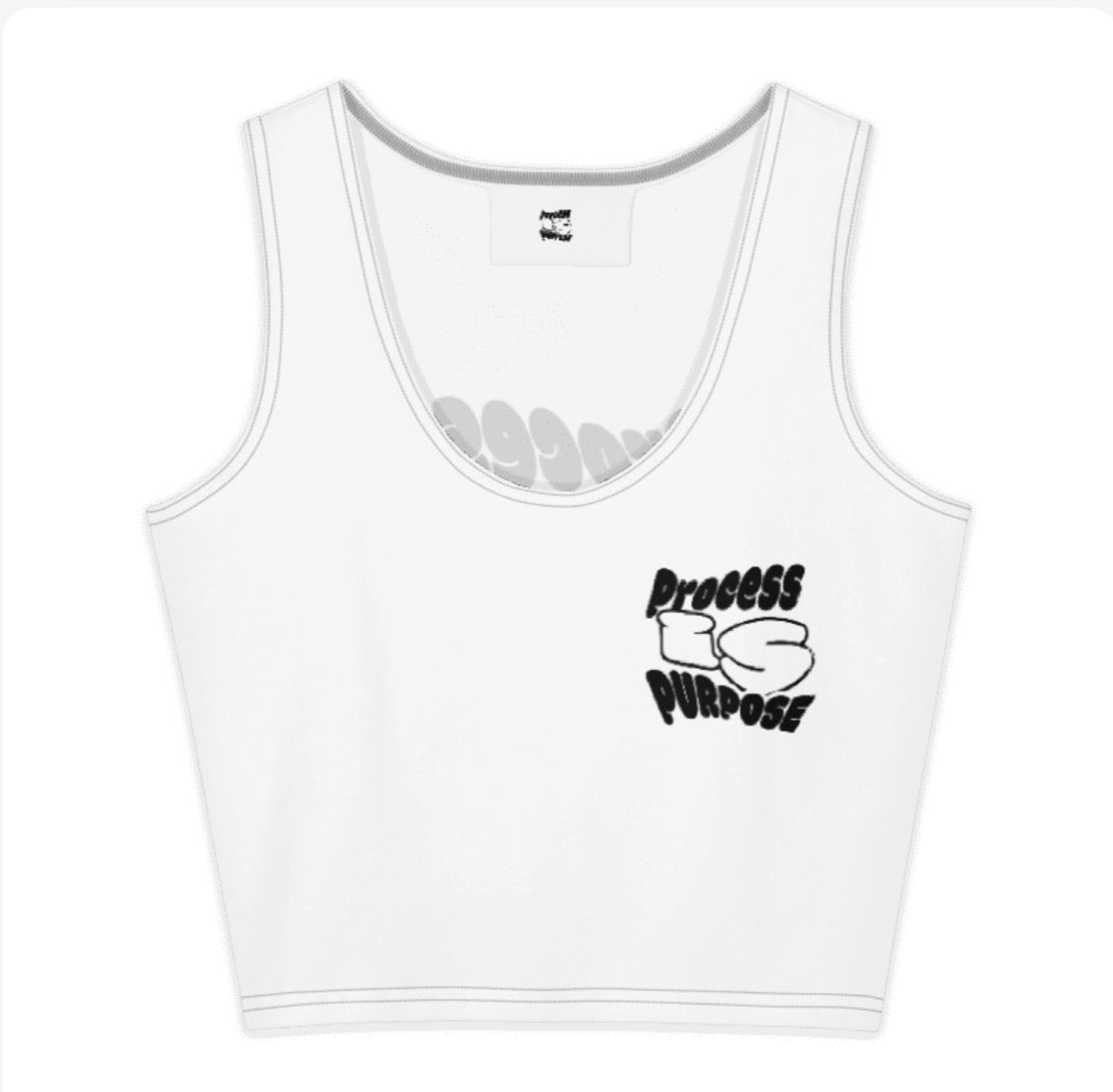 Process is Purpose woman’s Cotton Crop top (White)