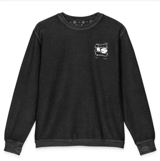 Process is Purpose cord sweatshirt (Black)